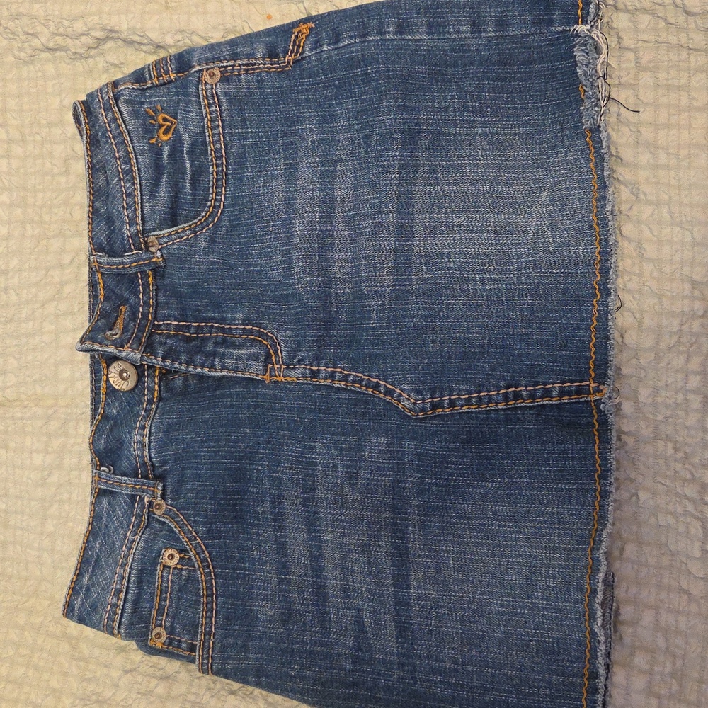 Justice Girld Denim Skirt With Built In Shorts